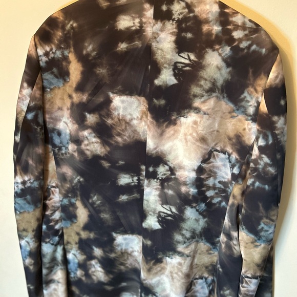 International Concepts slim fit size L tie dye satin feel blazer NWT blue/grey - Picture 7 of 9